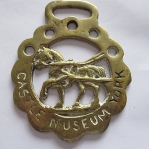 Vintage York Castle Museum Andenken Pferd aus Messing