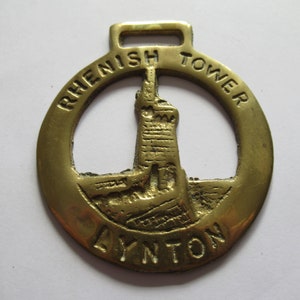 Vintage Horse Brass Rhenish Bath House Tower Lynton Exmoor Devon Cornwall Souvenir