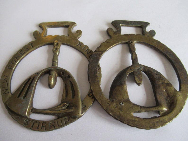 Vintage Horse Brass King Rufus Stirrup New Forest Martingale Medallion