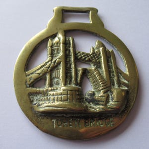 Vintage The Tower Bridge London Horse Brass Martingale Medallion