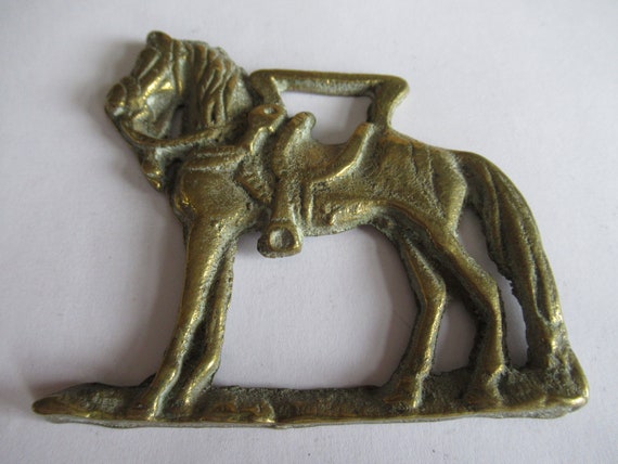 Vintage Shire Horse Horse Brass Martingale Horse Harness Ornament Medallion  Decoration 