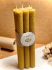 6 Natural Beeswax Candles 100% pure  | 10 Inch Long Taper Dinner candles | Hand rolled Stick Candles | decoration gift 2cm width autumn fall 