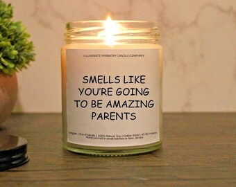 Smells Like You're Going To Be Amazing Parents | 7oz Eco-Friendly Candle Gift | Baby Shower Present | New Parents Gift | First Time Parents