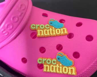 Croc nation saying shoe charm