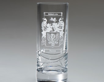 Personalised Engraved Crystal Hi-Ball Glass – Verona Wave Design
