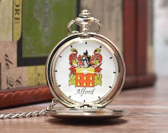Personalised Family Crest Mechanical Pocket Watch