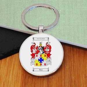 Key Ring with Full Colour Coat of Arms / Family Crest
