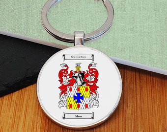Personalised Family Crest Keyring – Coat of Arms Design