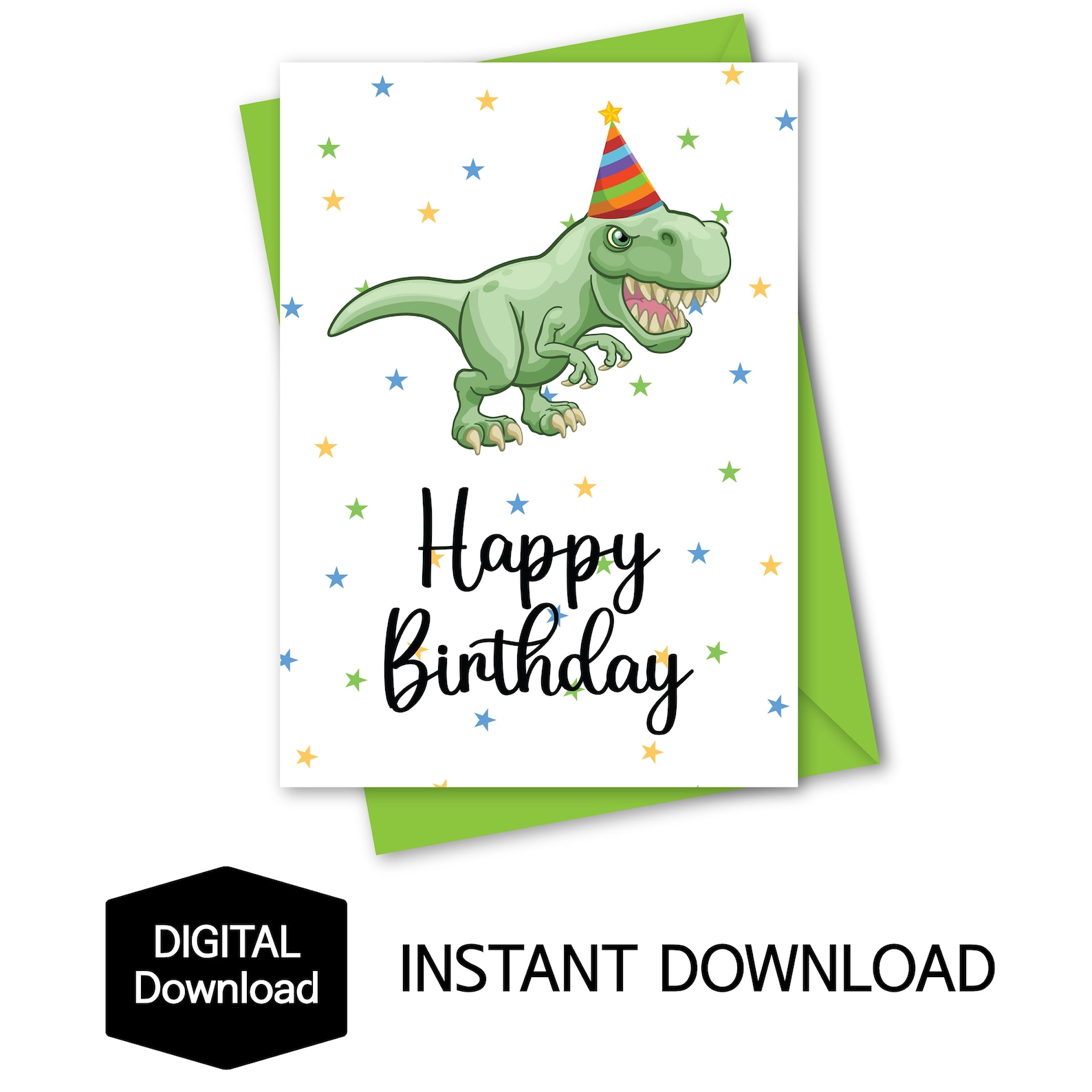 Printable Tyrannosaurus Birthday Card for Boy,dinosaur Birthday Card ...