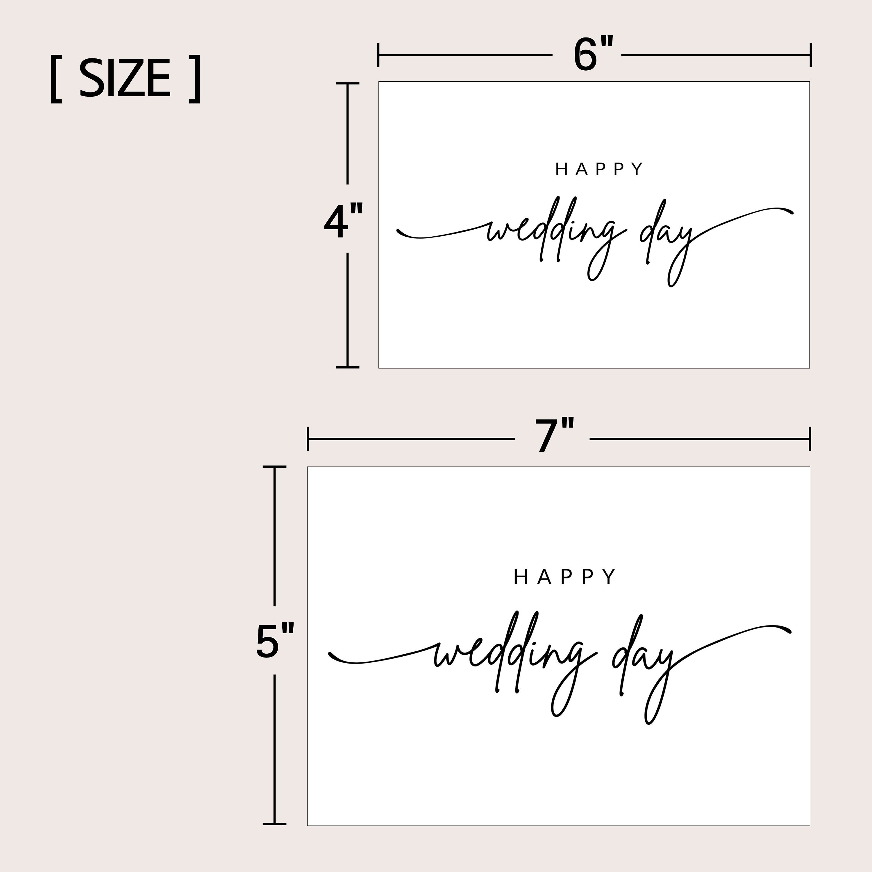 PRINTABLE Simple Happy Wedding Day Card, Newly Weds Card,modern Wedding ...