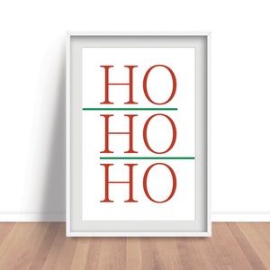 Printable Christmas Wall Art,HOHOHO,Modern Christmas Print,Holiday Printable Christmas Poster,Christmas Home Decor,Cheap Winter wall art
