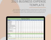 2025 January to December Business Expenses Template - Digital Product