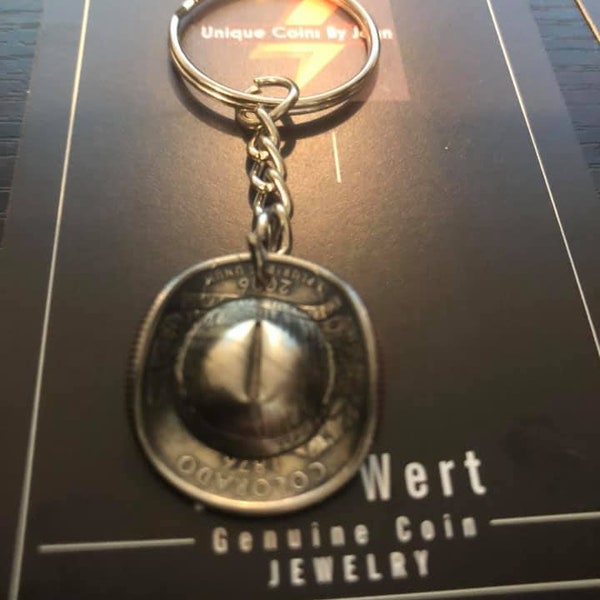 State Quarter Cowboy Hat Key Chain