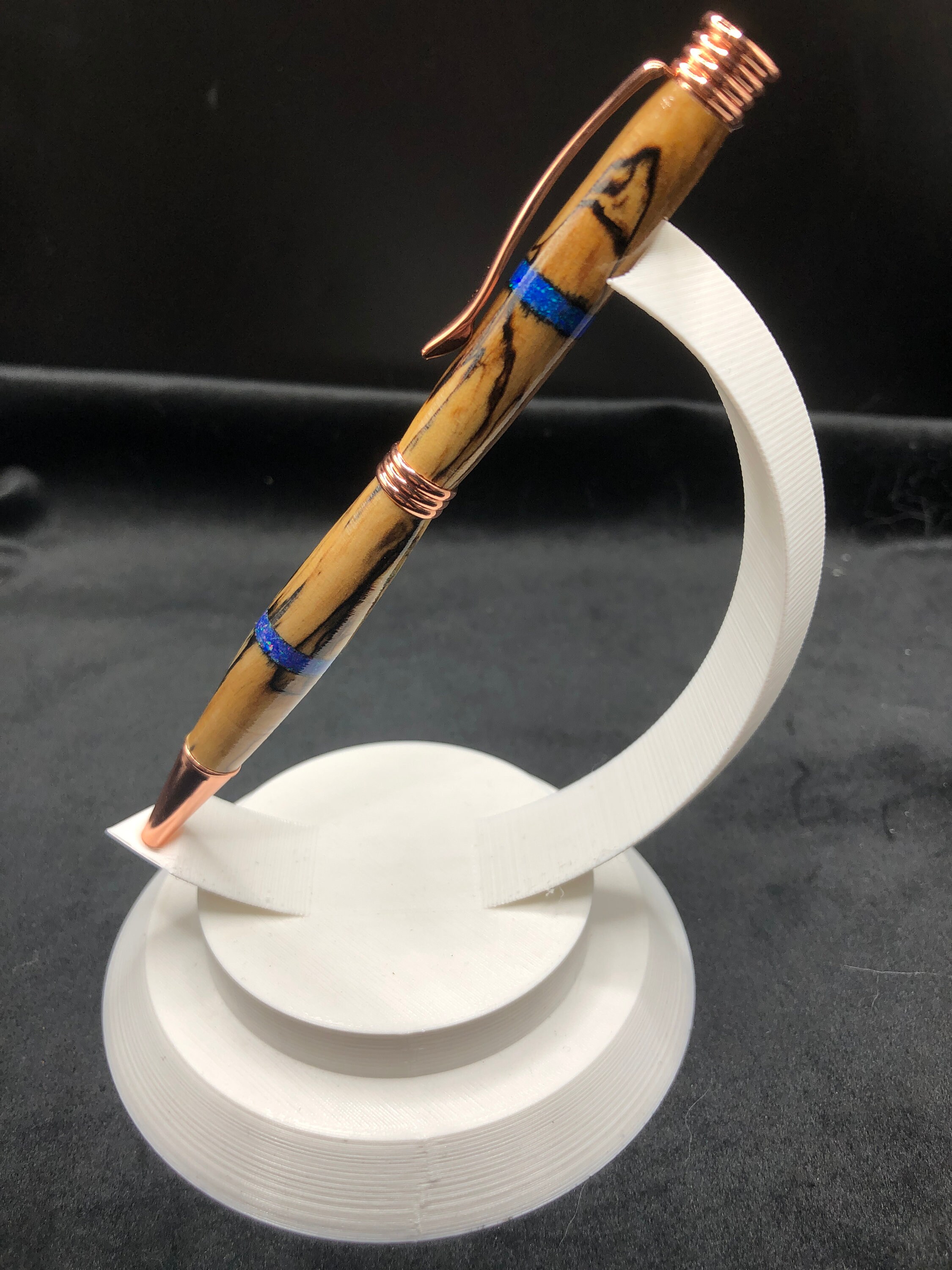 Wood Pen Handmade Wood Pen With Opal Inlay Wooden Pen With Etsy