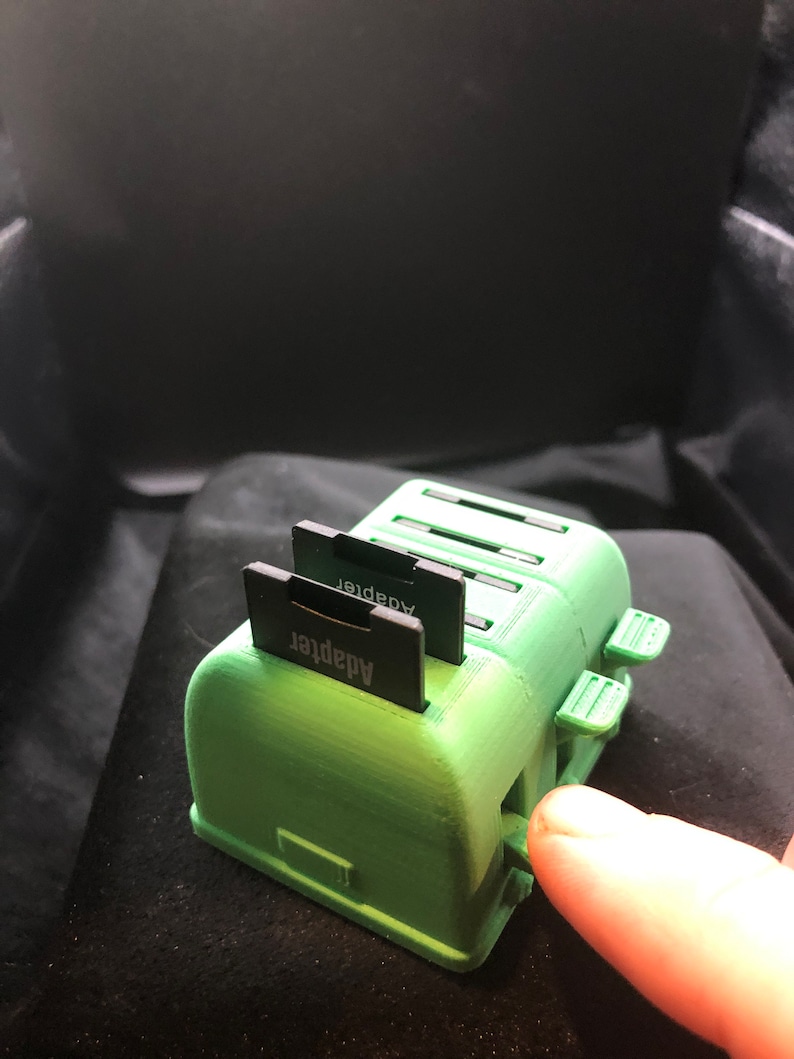 SD CARD HOLDER/ the Toaster Sd Card Holder Card Storage Desk Top Holder