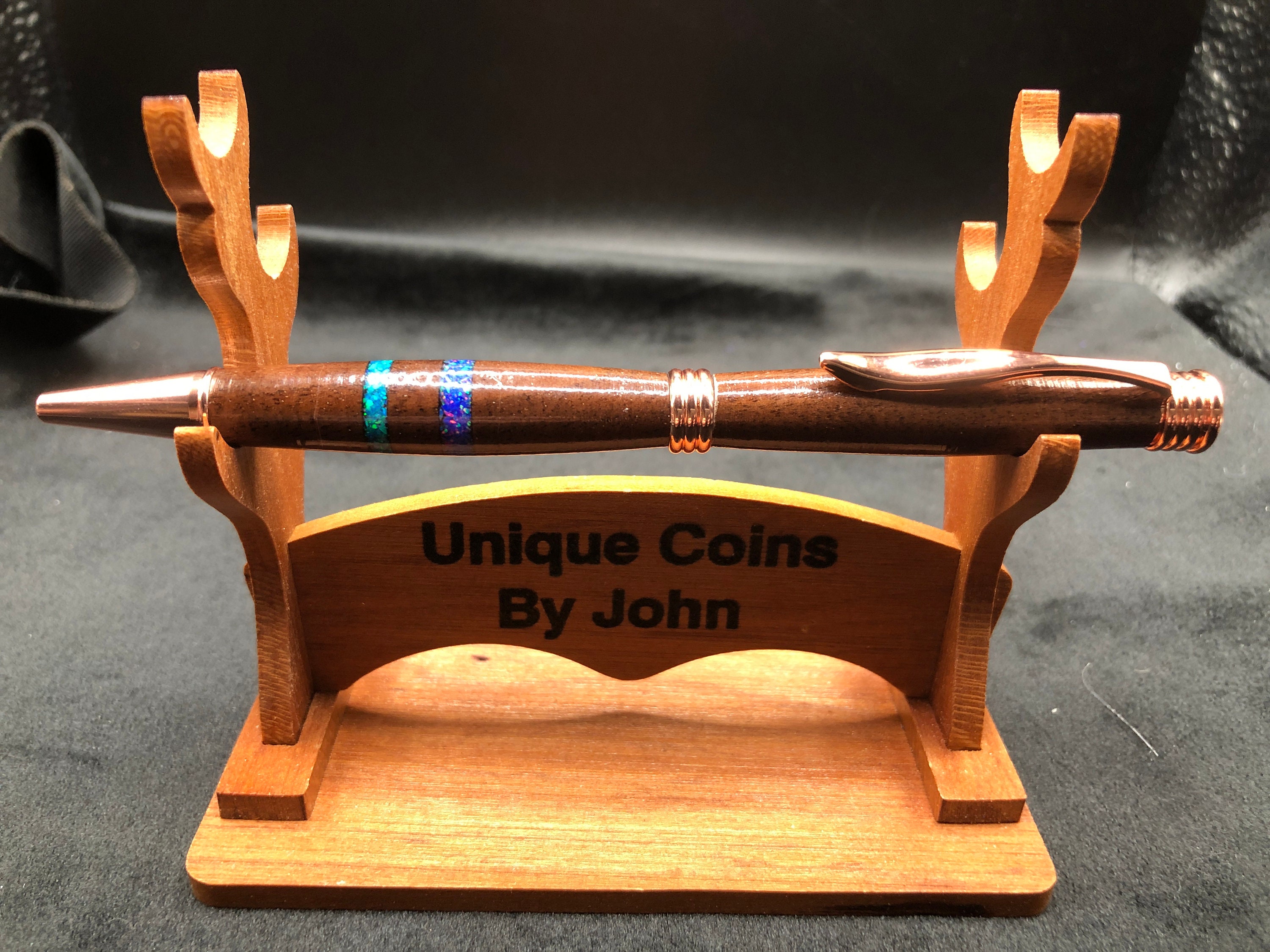 Wood Pen Handmade Wood Pen With Opal Inlay Wooden Pen With Etsy