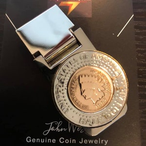 Half Dollar w/Indian Penny Money Clip