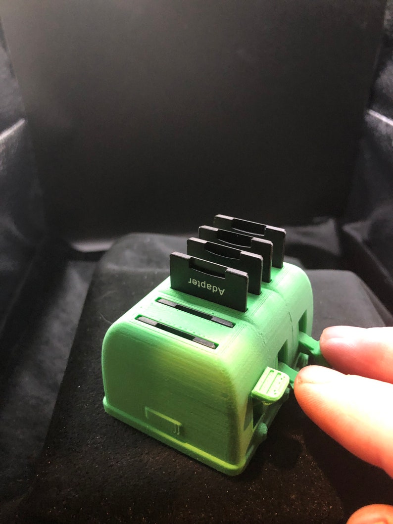 SD CARD HOLDER/ the Toaster Sd Card Holder Card Storage Desk Top Holder