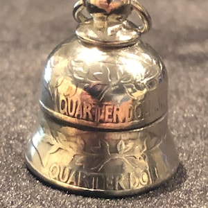 Gremlin Quarter Bell, Good Luck Bell, handmade use on motorcycle, Motorcycle Bell