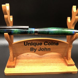 Wood Pen Handmade, Wood Pen With Opal Inlay, Wooden Pen With Stones , Exotic Wood Pen, Exquisite Wood Pen, Unique Pen, Personalized Pen