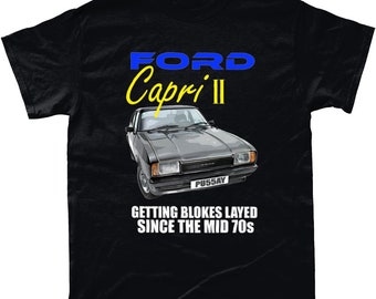 CAR ART T-SHIRT FACELIFT FORD CAPRI MK1 PERSONALISE IT! CAR ART T-SHIRT FACELIFT FORD CAPRI MK1 PERSONALISE IT!