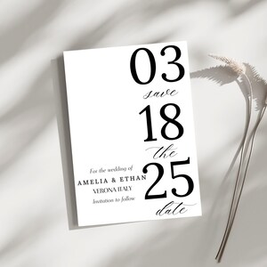 Save the date wedding invitation template