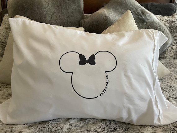 Autograph Queen or Throw Pillowcase Disney Character for Disney Land Disney World Aulani Disney Cruise Etsy