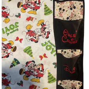 Christmas JOY - Disney Cruise Türaufhänger & Geschenkbörse Organizer Merry time personalisiert bestickt