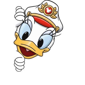 Disney Cruise Door Captain Magnets – Mickey, Minnie, Pluto, Goofy, Donald, Daisy – 6.5x8 Stateroom Door Decor Daisy Peeker