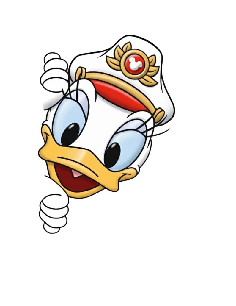 Disney Cruise Door Captain Magnets – Mickey, Minnie, Pluto, Goofy, Donald, Daisy – 6.5x8 Stateroom Door Decor Daisy Peeker