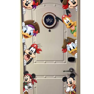 Disney Cruise Deur Peeker Magneten – Mickey, Minnie, Pluto, Goofy, Donald, Daisy + Pirate Mickey & Minnie – 6,5 x 8