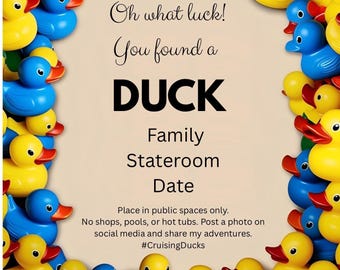 Personalized Cruising Duck Tags – Cruise Game Cards