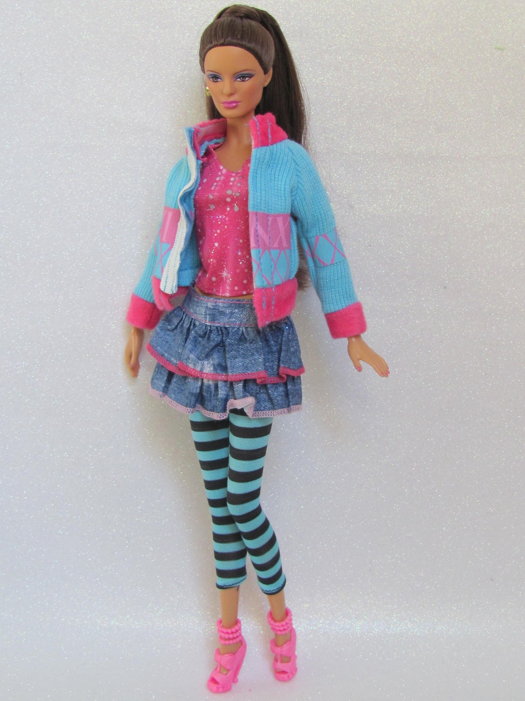 3 Pieces Coat Top Jean Skirt and Leggings for 11.5 Inch - Etsy