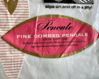 Vintage Penny’s Fitted Percale Double Sheet - New in Package - 50s 60s era