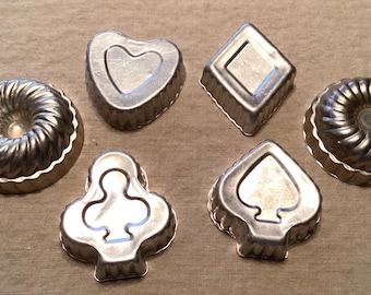 Vintage Jello Kuchen Formen - 6er Set - 1950er 60er Jahre