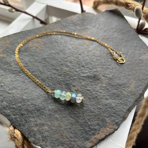 Gemstone Stack Necklace in 14K Gold-Fill