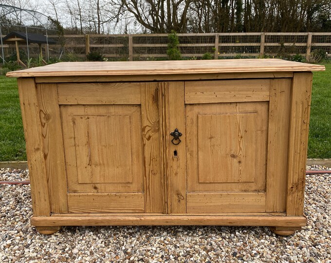 Antique Pine TV Unit, Antique Pine Sideboard, Antique Pine Kitchen Unit