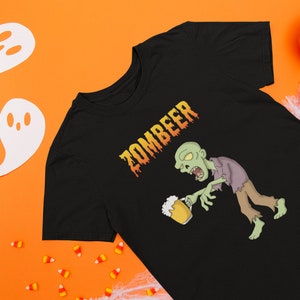 Zombeer, Beer shirt Halloween, drinking, alcohol, beware of zombies, beer enthusiast, ipa lover, draught, stout, lager, ale, tap, glass