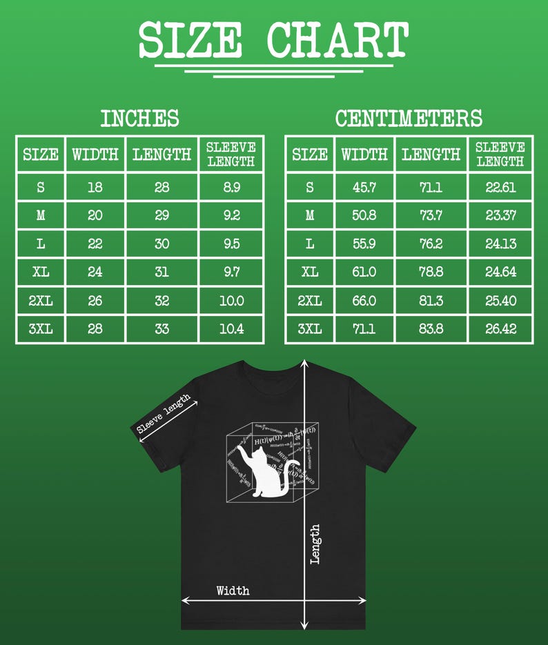 Pu&ograve; includere: Tabella delle taglie per una t-shirt con una grafica di un gatto all'interno di una scatola con le parole "Tutto con te" scritte sulla scatola. La tabella mostra le misure in pollici e centimetri per le taglie S, M, L, XL, 2XL e 3XL.