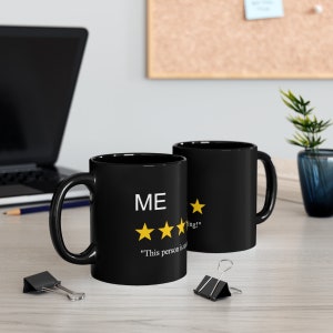5 star reviews personalized, evaluation mug, 5 star rating, five star, add a person, custom gift mug, amazing person, choose a name