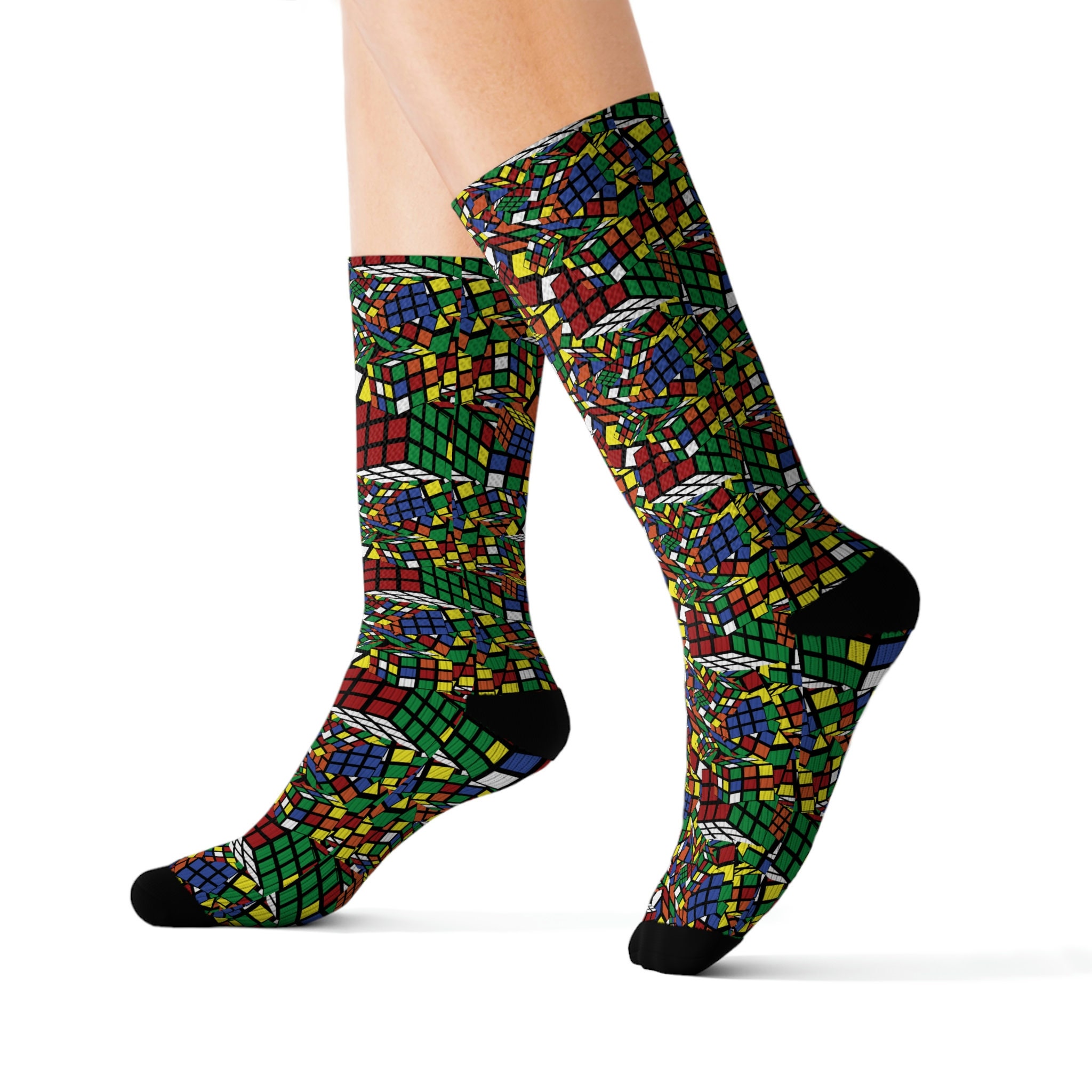 Puzzle Socks for Men  Novelty Cube Game Socks - Cute But Crazy Socks