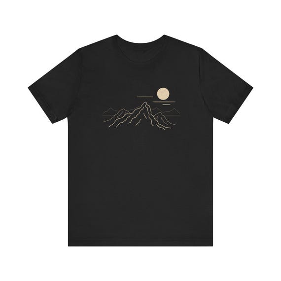 Mountain Lines T-shirt - Minimal Mountain Landscape Tee, Nature