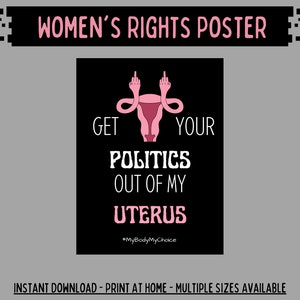 Women&#39;s Reproductive Right&#39;s Poster, Protest Poster, Vasectomy Promotion, Posters For Women&#39;s Rights, Feminism Activist Poster, Human Rights