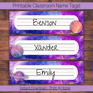 Desk Name Labels, Classroom Name Labels, Cubby Label, Name Tags, Back to School Printable