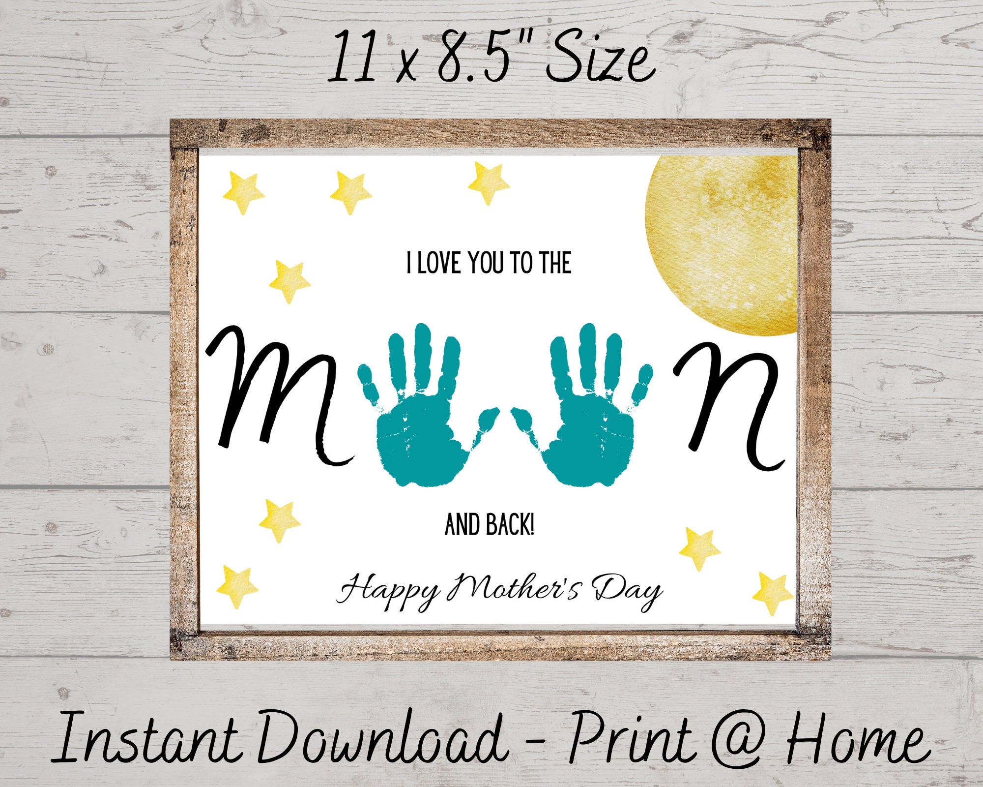 Mother's Day Printable Handprint Craft, Mother's Day Handprint Art ...
