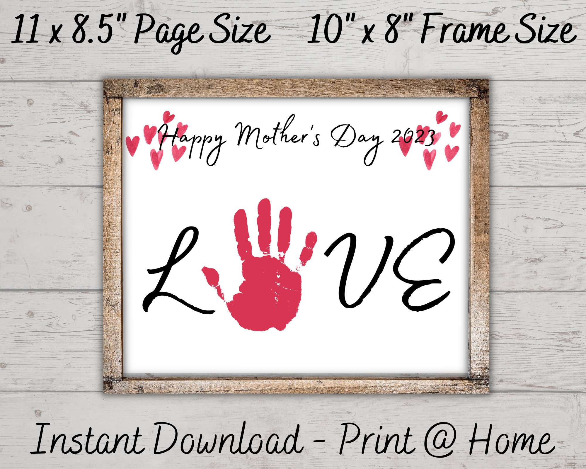 Mother's Day Printable Handprint Craft, Mother's Day Handprint Art ...