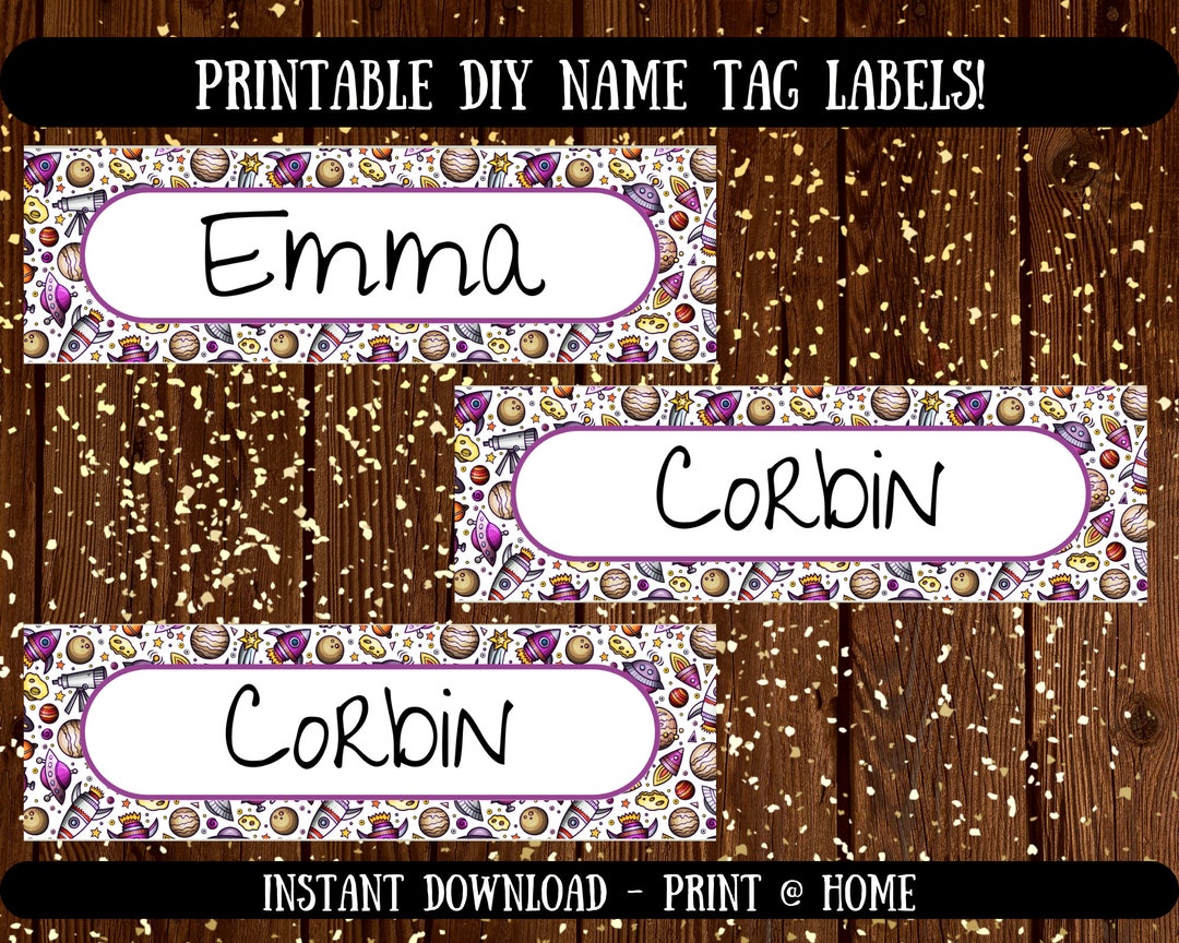 Desk Name Labels, Classroom Name Labels, Cubby Label, Name Tags, Back to School Printable