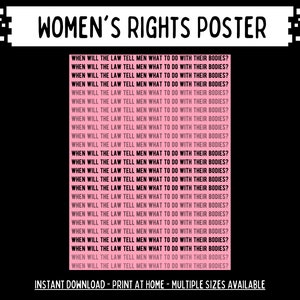 Women&#39;s Reproductive Right&#39;s Poster, Protest Poster, Vasectomy Promotion, Posters For Women&#39;s Rights, Feminism Activist Poster, Human Rights
