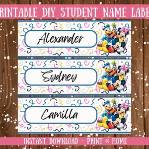 Desk Name Labels, Classroom Name Labels, Cubby Label, Name Tags, Back to School Printable, Classroom Decoration, Desk Name Plate, TeacherDIY