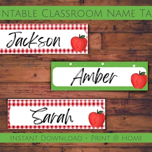 Desk Name Labels, Classroom Name Labels, Cubby Label, Name Tags, Back to School Printable, Classroom Decoration, Desk Name Plate, TeacherDIY